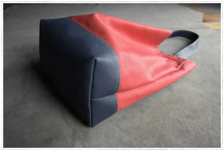 Womens Pink Red Nylon Shoulder Tote Bags Best Nylon Tote Handbag Shopper Bags Purse for Ladies