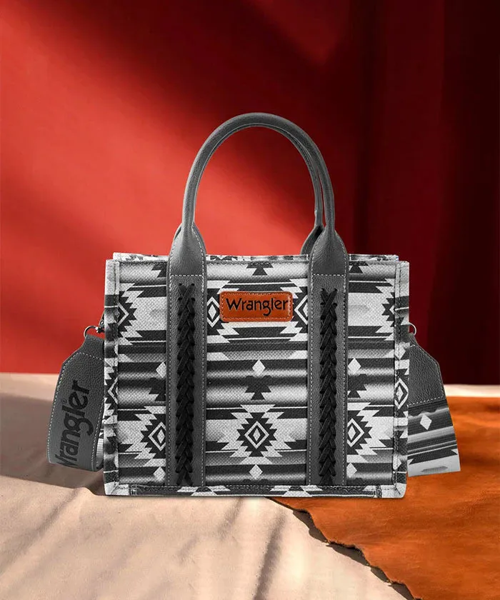 Wrangler Southwestern Crossbody Black Tote Bag | WG2203A-8120SBK