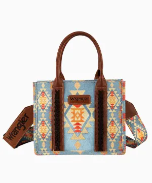 Wrangler Southwestern Crossbody Blue Tote Bag | WG2202-8120BR