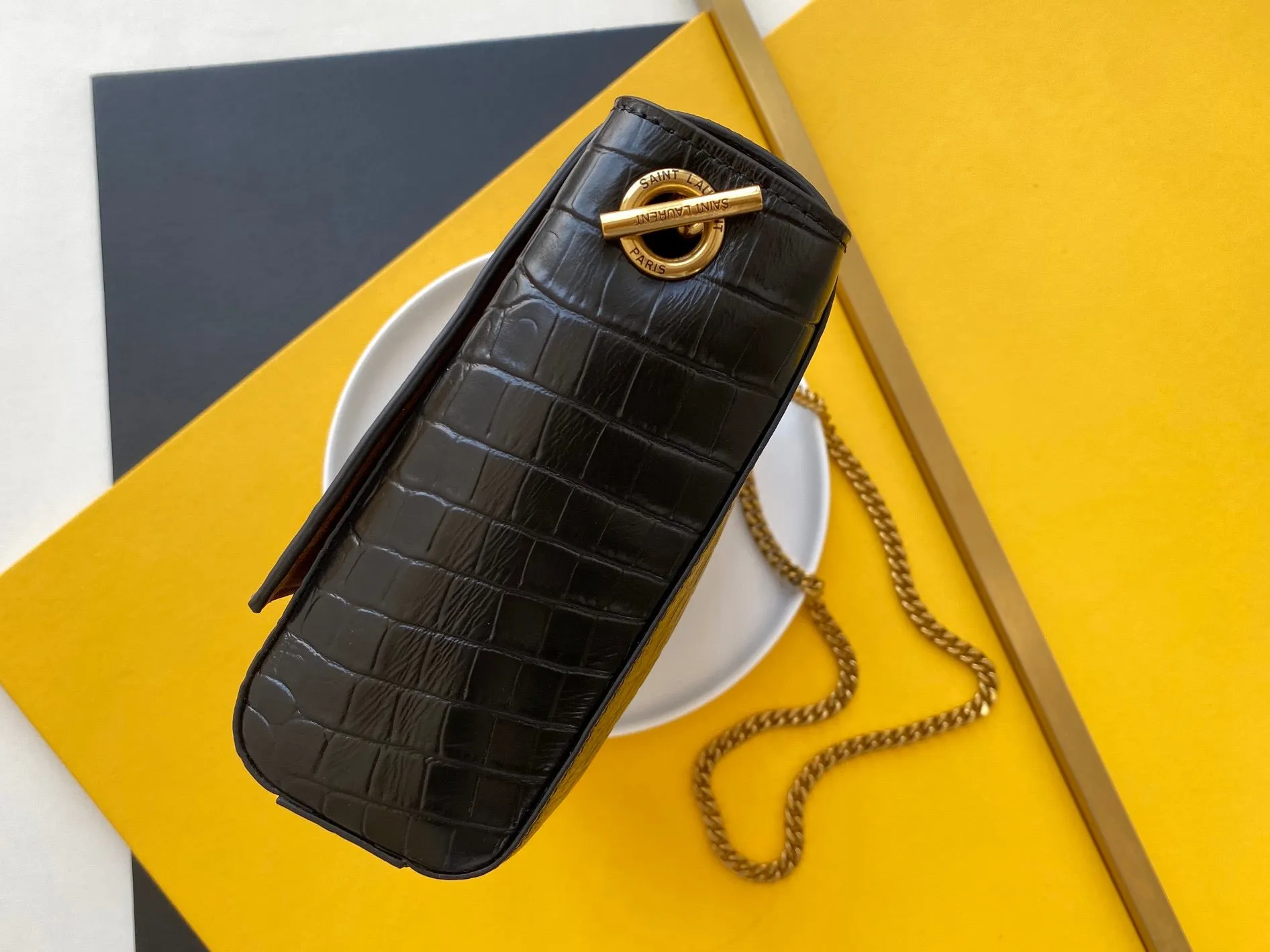 YSK203 Kate Medium Reversible Chain Bag in Suede and Leather / HIGHEST QUALITY VERSION